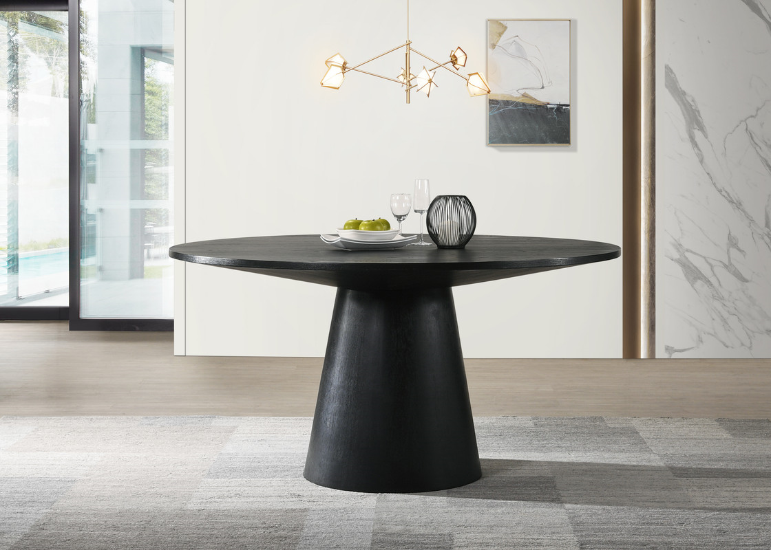 Mesa de comedor de 59" en negro ébano 