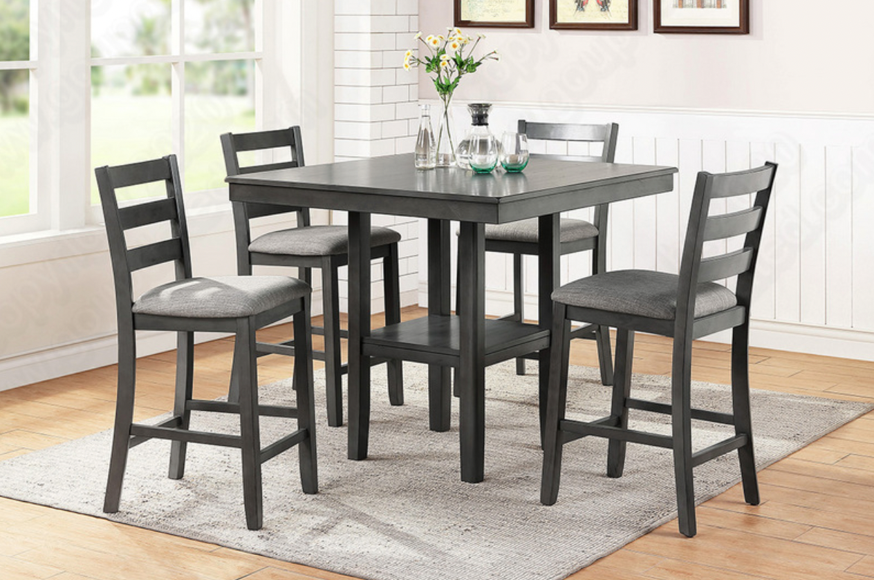 F2552 Vol1.P136-|5PCS HEIGHT DINING SET (TABLE+4 HEIGHT CHAIRS)