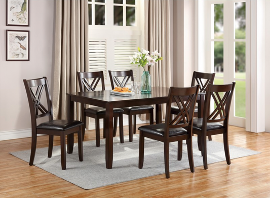 F2554 Vol1.P144-|7PCS DINING TABLE SET (TABLE+6 CHAIRS)