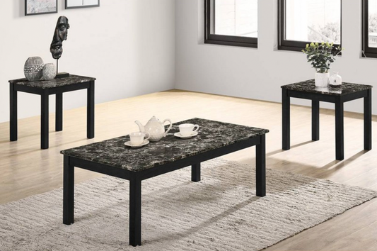 F3193 Vol1.P110-|3PCS COFFEE TABLE SET FAUX MARBLE TOP