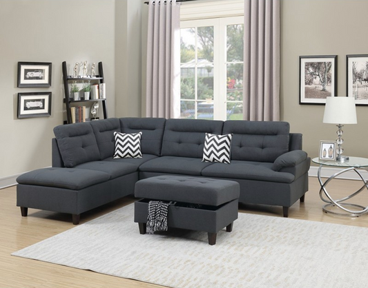 F6590 Vol1.P39-|3PCS SECTIONAL CHARCOAL