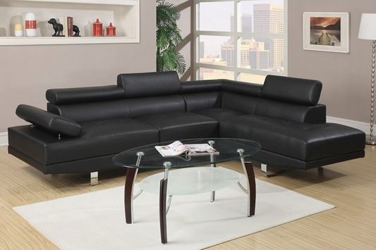 F7310 Vol1.P53-|2PCS SECTIONAL SOFA BLACK