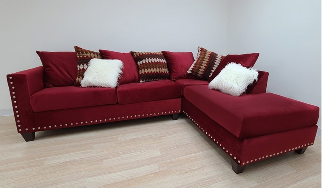 U300SEC-RED Sectional Red, Nail Trim