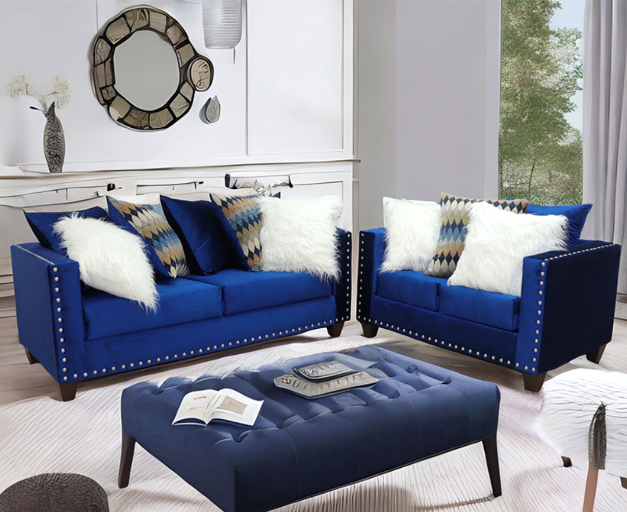 U300SL-BLU 2-pcs Sofa Blue